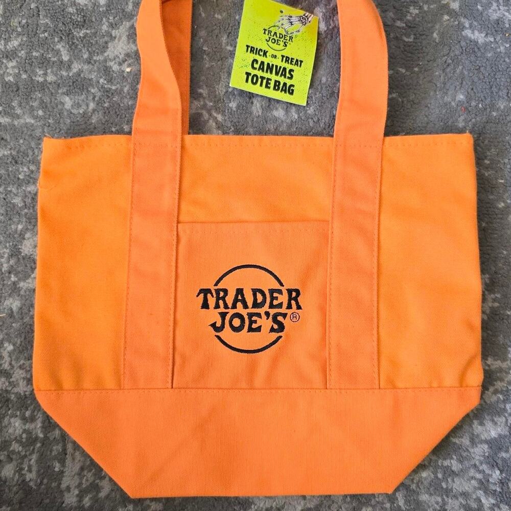 Orange halloween trader joes canvas
